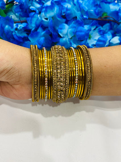 Antique Gold Heavy Designed Wedding Bangles Near Me