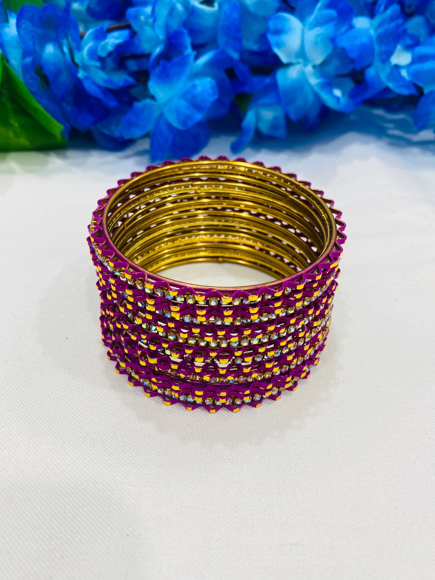 Traditional Pink Color Designer Metal Bangles in USA
