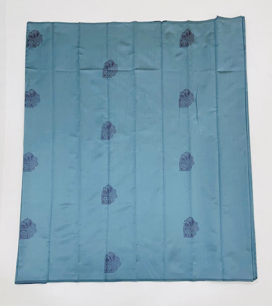 Gray Colored Soft Silk Saree And Unique Self Design In Mesa
