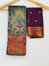 Amazing Dark Green Color Peacock Design Tissue Silk Saree Near Me