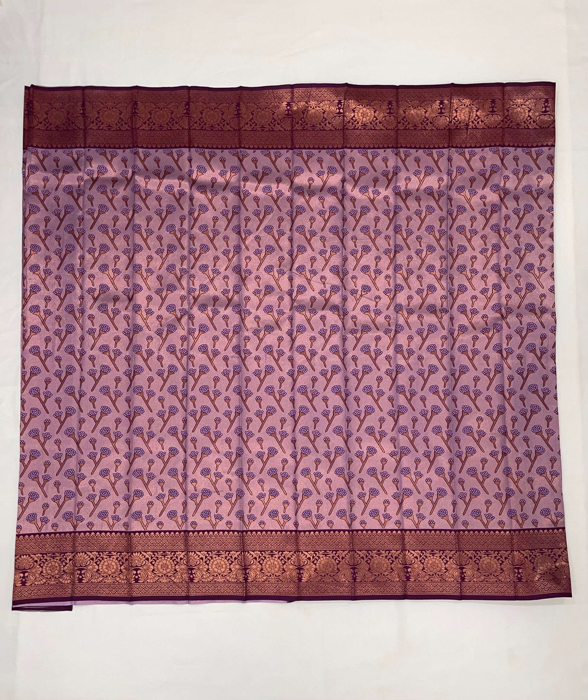Alluring Purple Color Kanchi Soft Silk Saree In Tempe