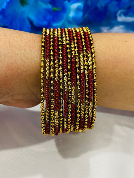 Appealing Maroon Color Bollywood Style Bangles Near Me