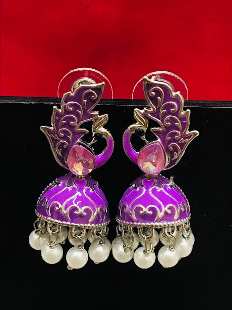 Pretty Multicolor Oxidized Earrings For Women  In USA