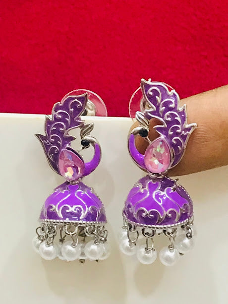 Attractive Pretty Multicolor Oxidized Earrings For Women