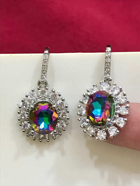 Beautiful Multicolored American Diamond Earrings In USA