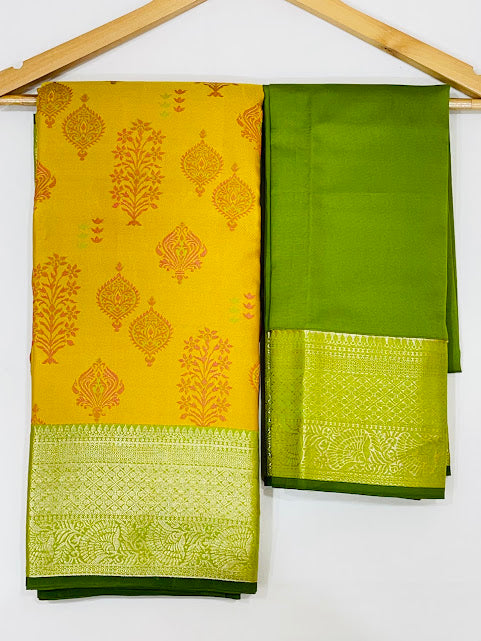 Pure Kanchi Silk Gold Zari Work Saree For Women In USA