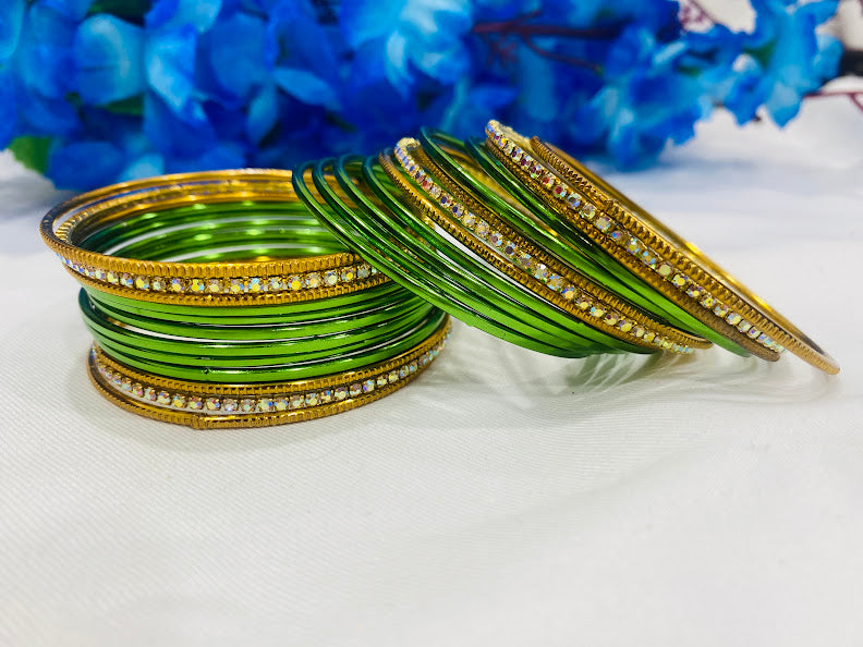 Shimmering Graceful Green Color Bangles Near Me