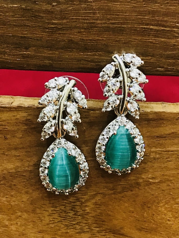 Unique Designed American Diamond Earrings In Peoria
