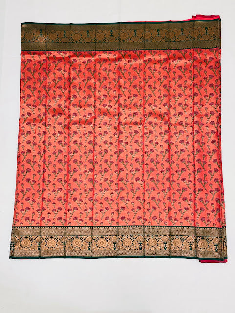 Attractive Pink Color Soft Silk Saree In Chandler
