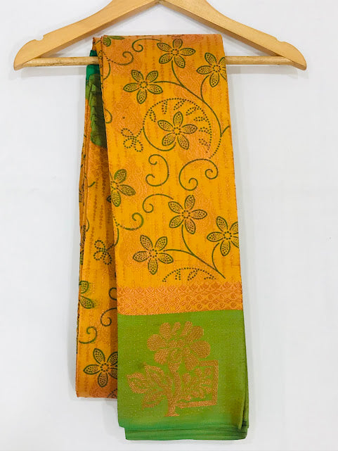 Fabulous Yellow Colored Art Silk Saree In USA