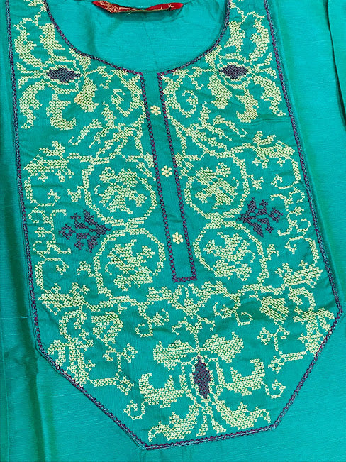 Gorgeous Teal Blue Color Rayon Kurti For Women In Yuma