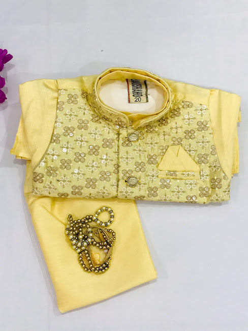 Kurta & Salwar With Floral Embroidered Jacket In USA