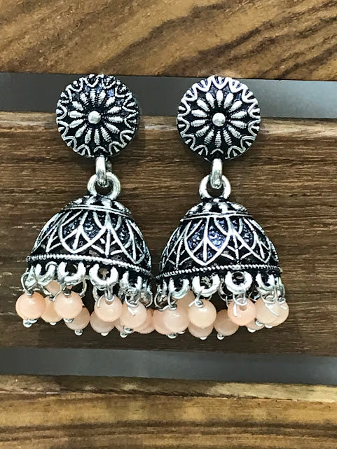 Oxidized Jhumka Earrings In Tempe