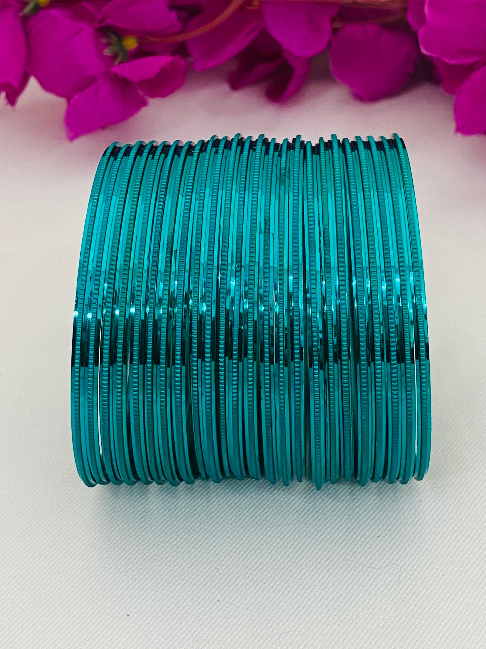 Metal Bangle With Rama Green Color In USA
