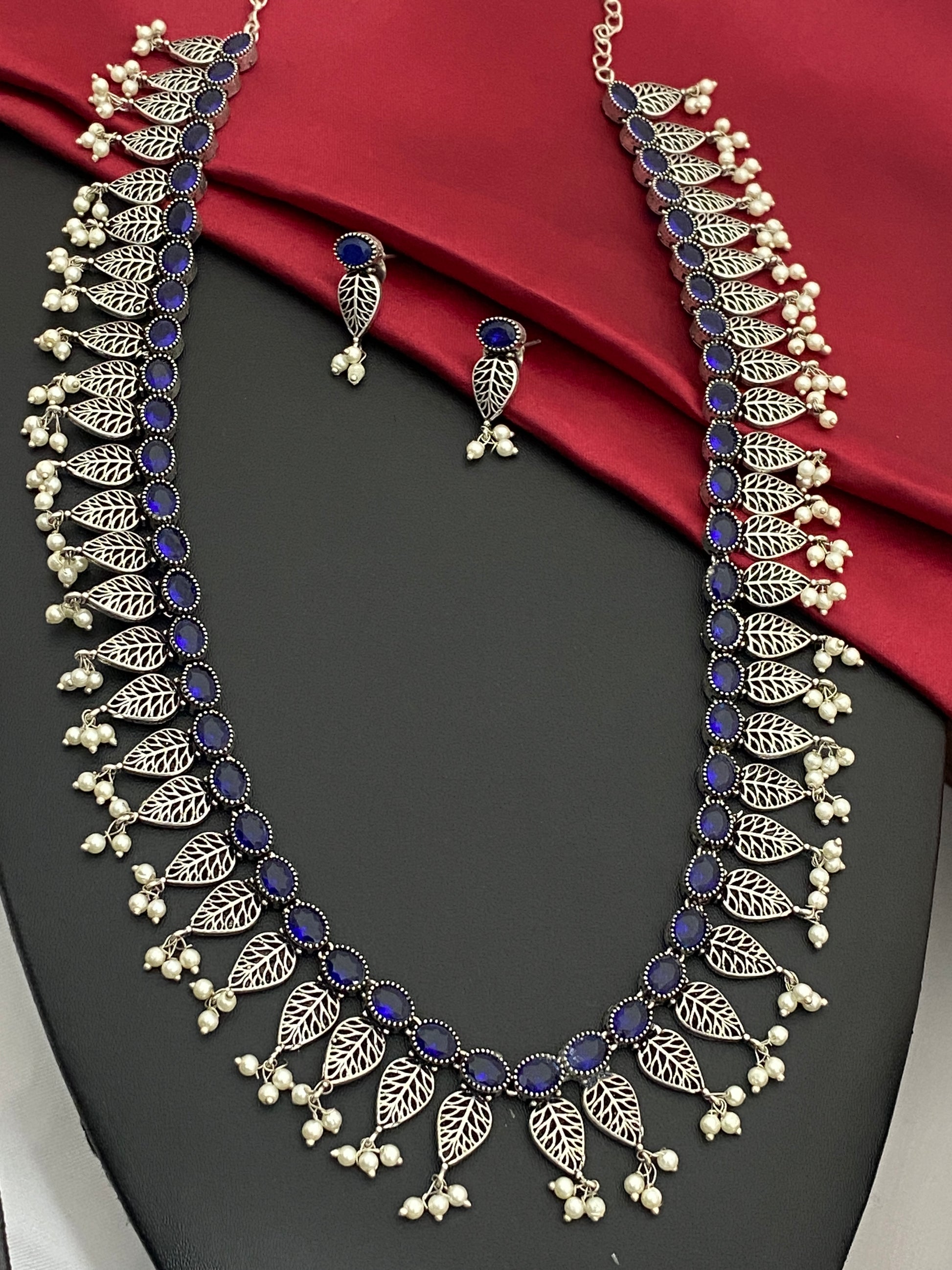 Beautiful Oxidized Blue Color Necklace Near Me