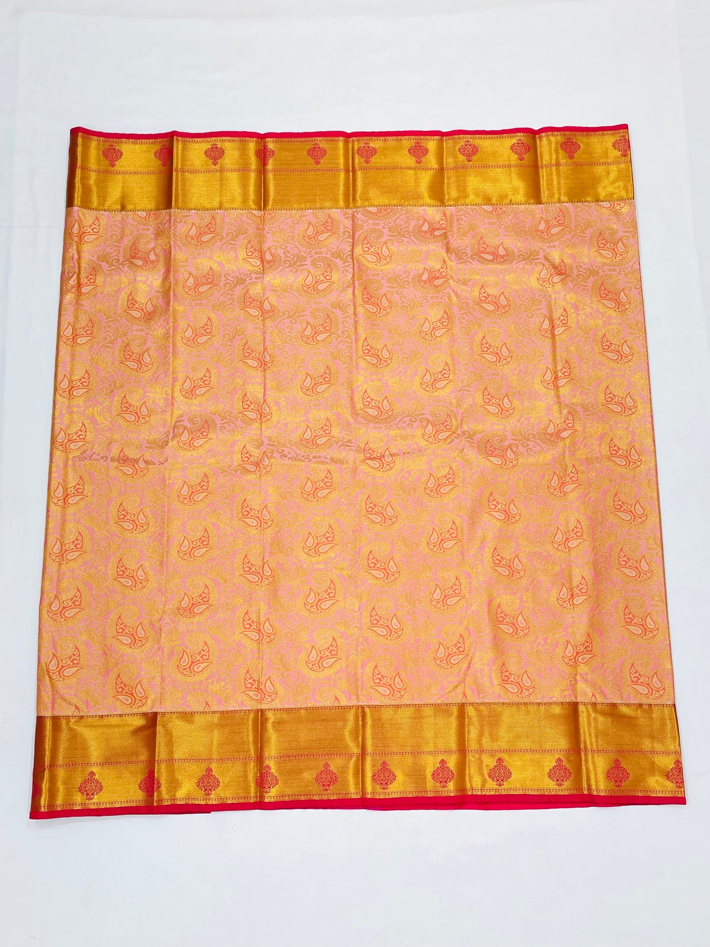 Beautiful light Pink Color Pure Kanchi Silk Saree For Women In Yuma