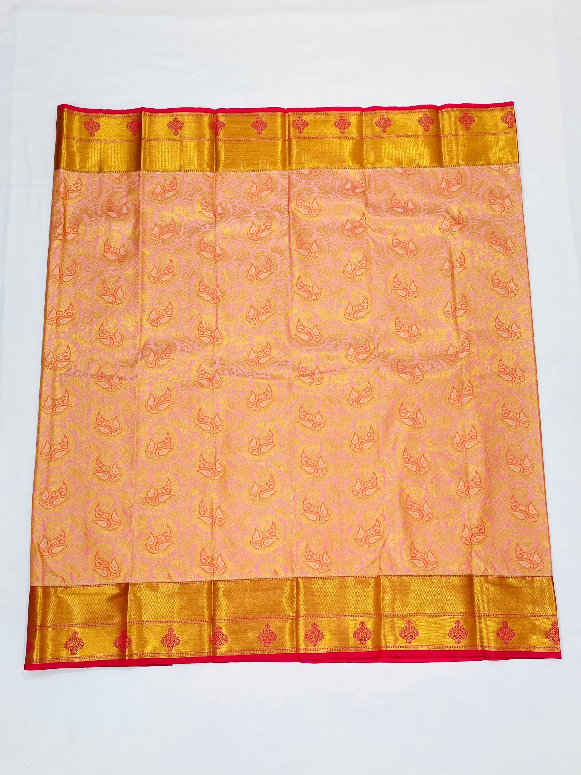 Beautiful light Pink Color Pure Kanchi Silk Saree For Women In Yuma