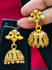 Elegant Antique Gold Peacock Designed Earrings In Chandler