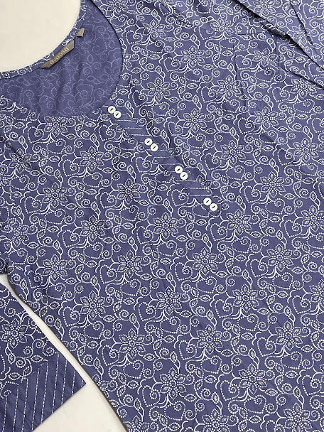 Light Purple Color Printed Work Kurti And Palozzo Suits In Suncity