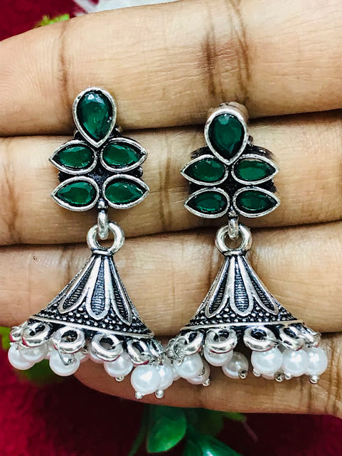 Oxidized Jhumka Earrings For Women In USA