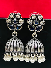 Dazzling Oxidized Jhumka Earrings For Women  Near Me