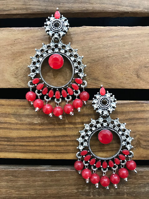 Stone And Beads Worked Unique Designed Earrings In Suncity