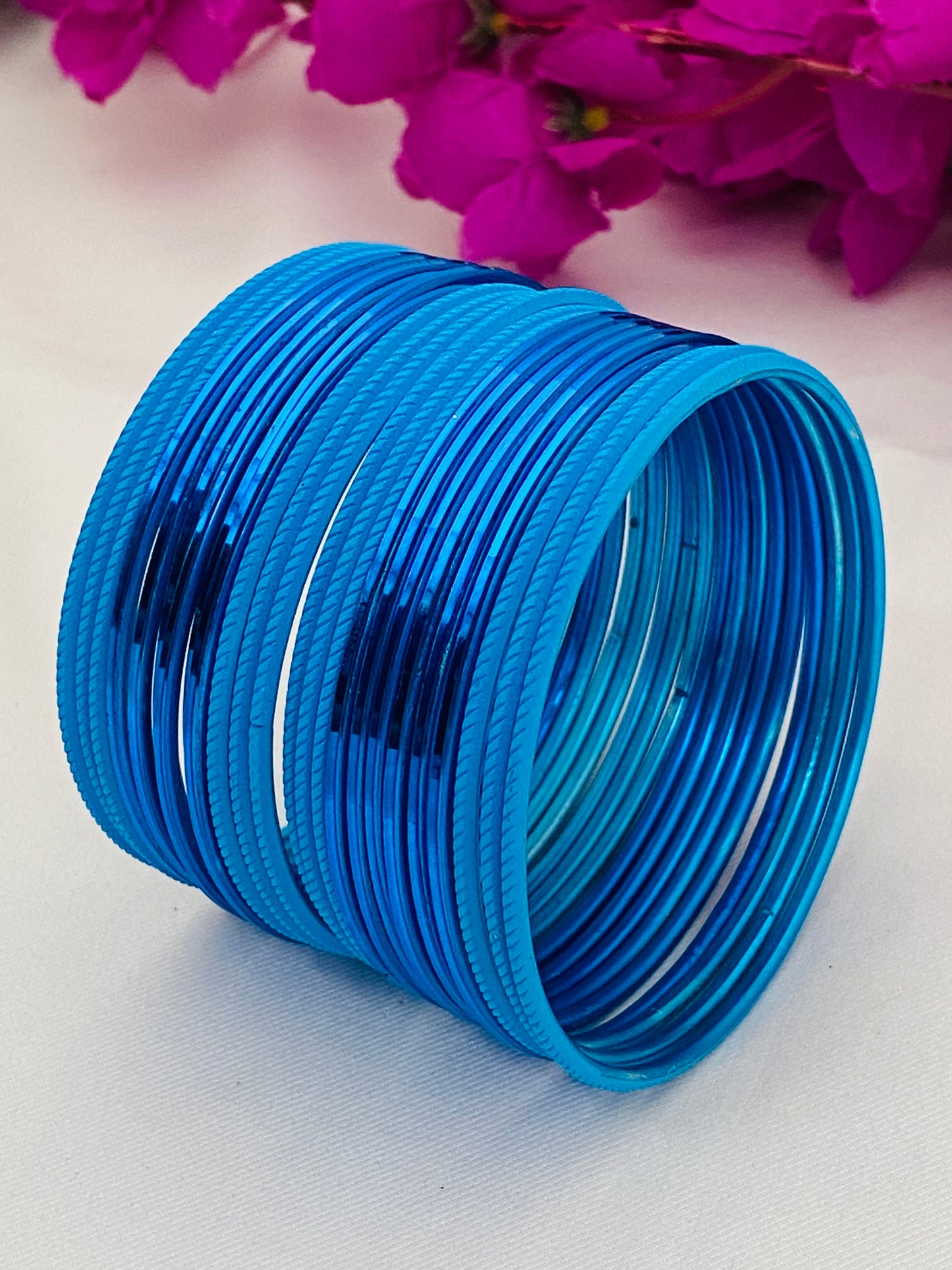 Beautiful Wedding Plain Metal Bangle Set USA