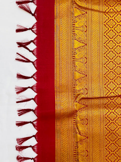 Art Silk Saree With Gold Zari Work For Women In Suncity