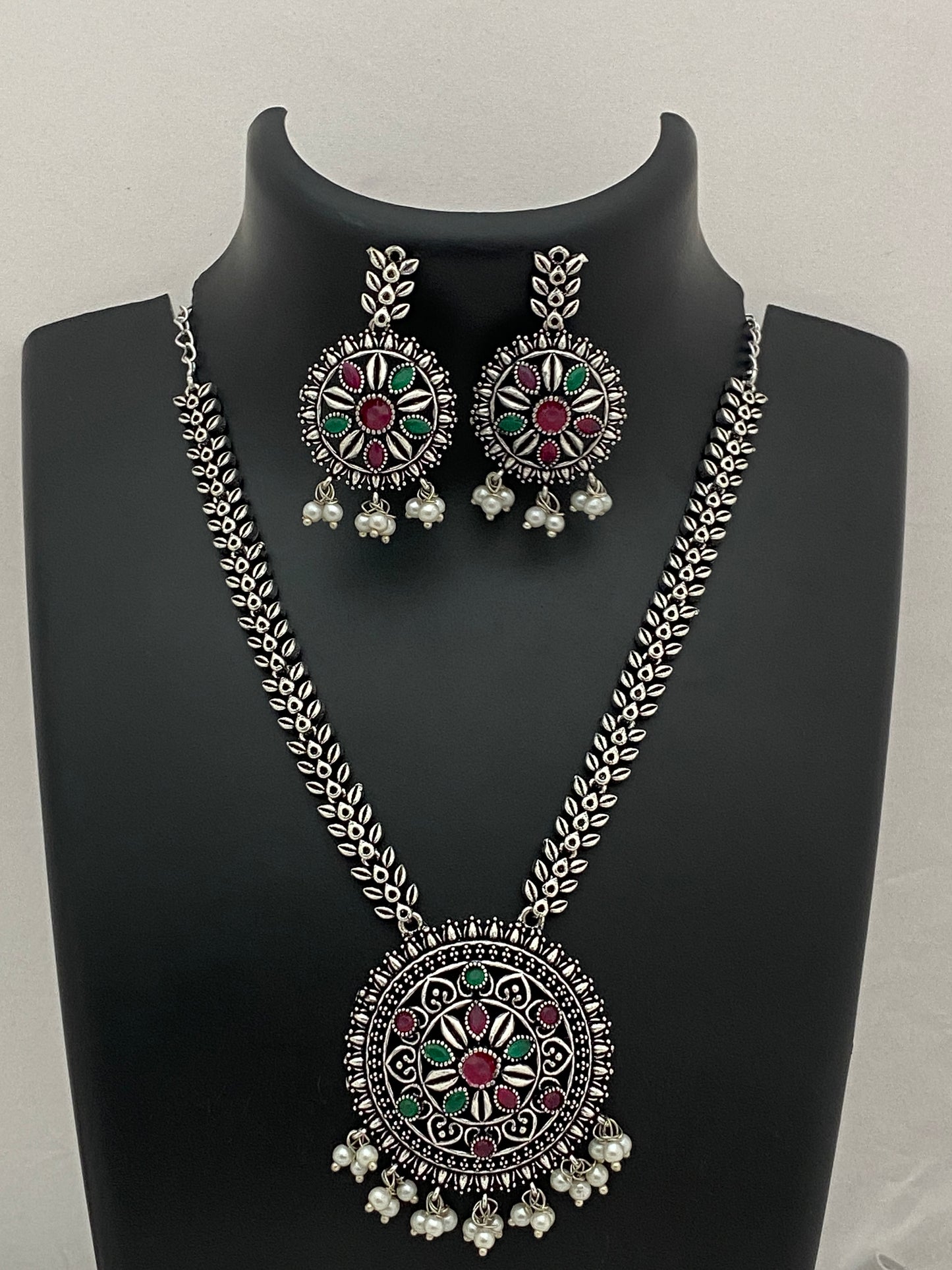 Multicolor Designer Oxidized Necklace Set Near Me