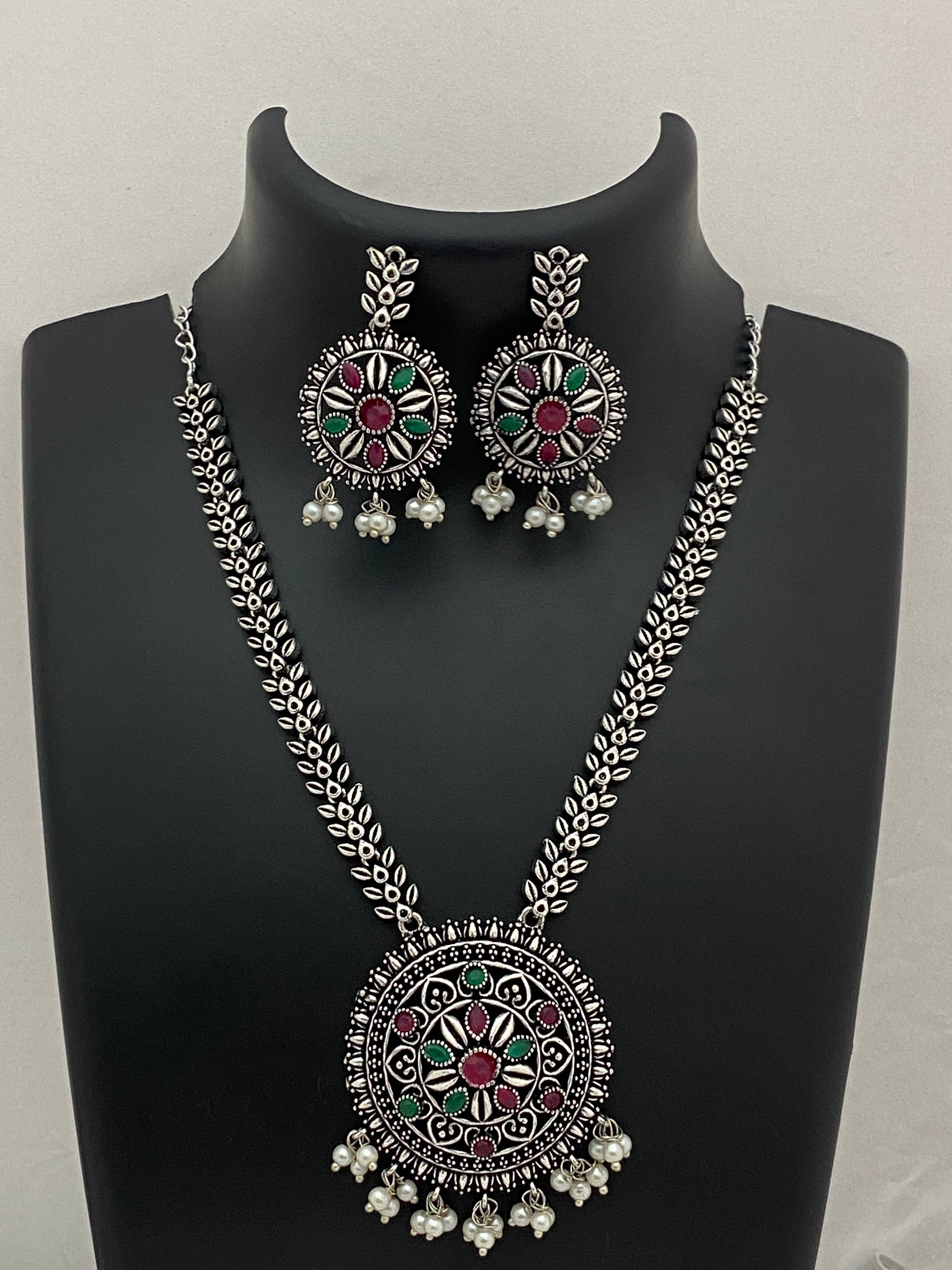Multicolor Designer Oxidized Necklace Set Near Me