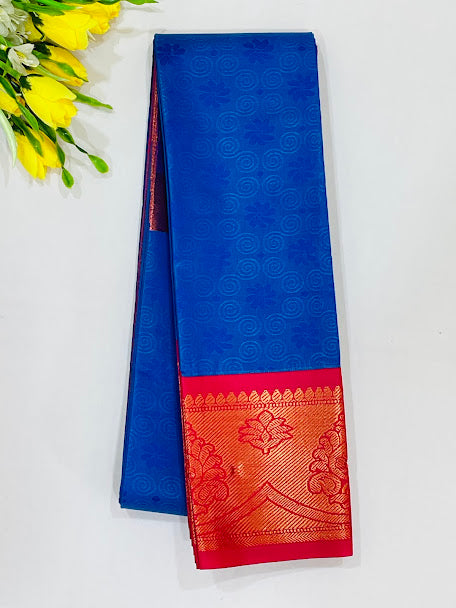 Beautiful Blue Color Art Silk Saree With Designer Zari Work For Women