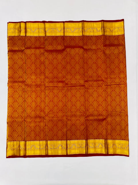 Maroon Color Art Silk Saree With Gold Zari Work In Chandler