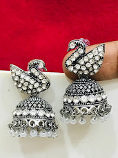 White Colored Silver Earrings For Women In USA