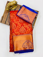 Pure Kanchi Silk Gold Zari Work With Tassels Saree For Women In Near Me