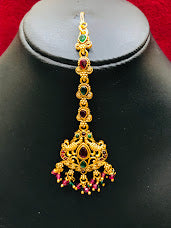 antique gold tikka with Multicolor In USA