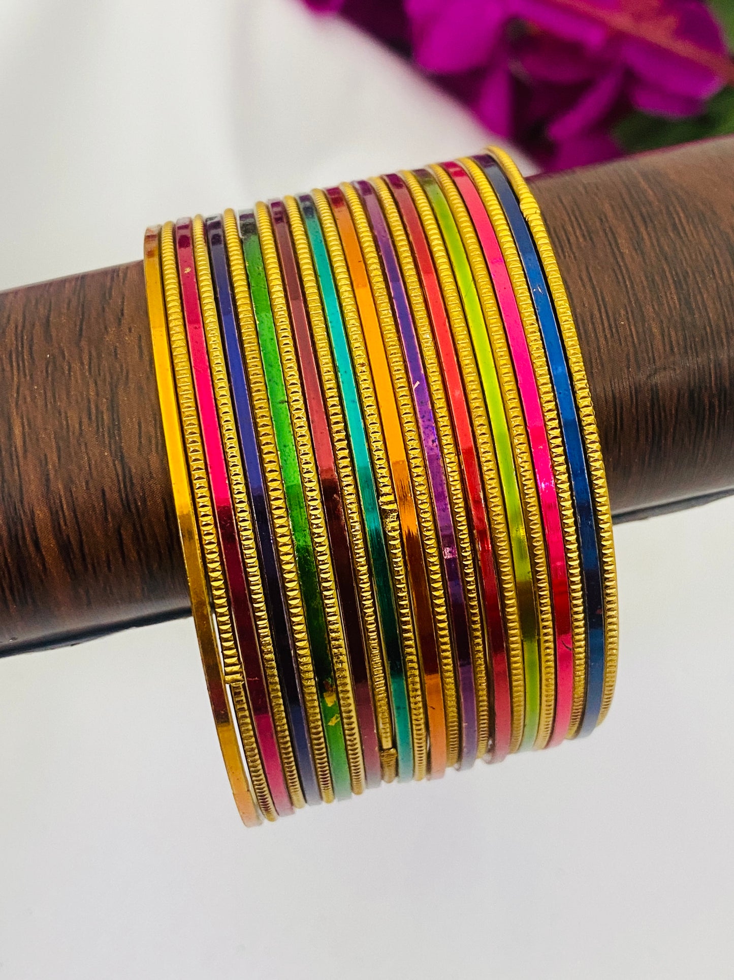 Indian Traditional Multicolor Antique Designer Metal Bangles