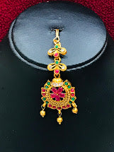 Beautiful antique gold tikka with Multicolor In USA