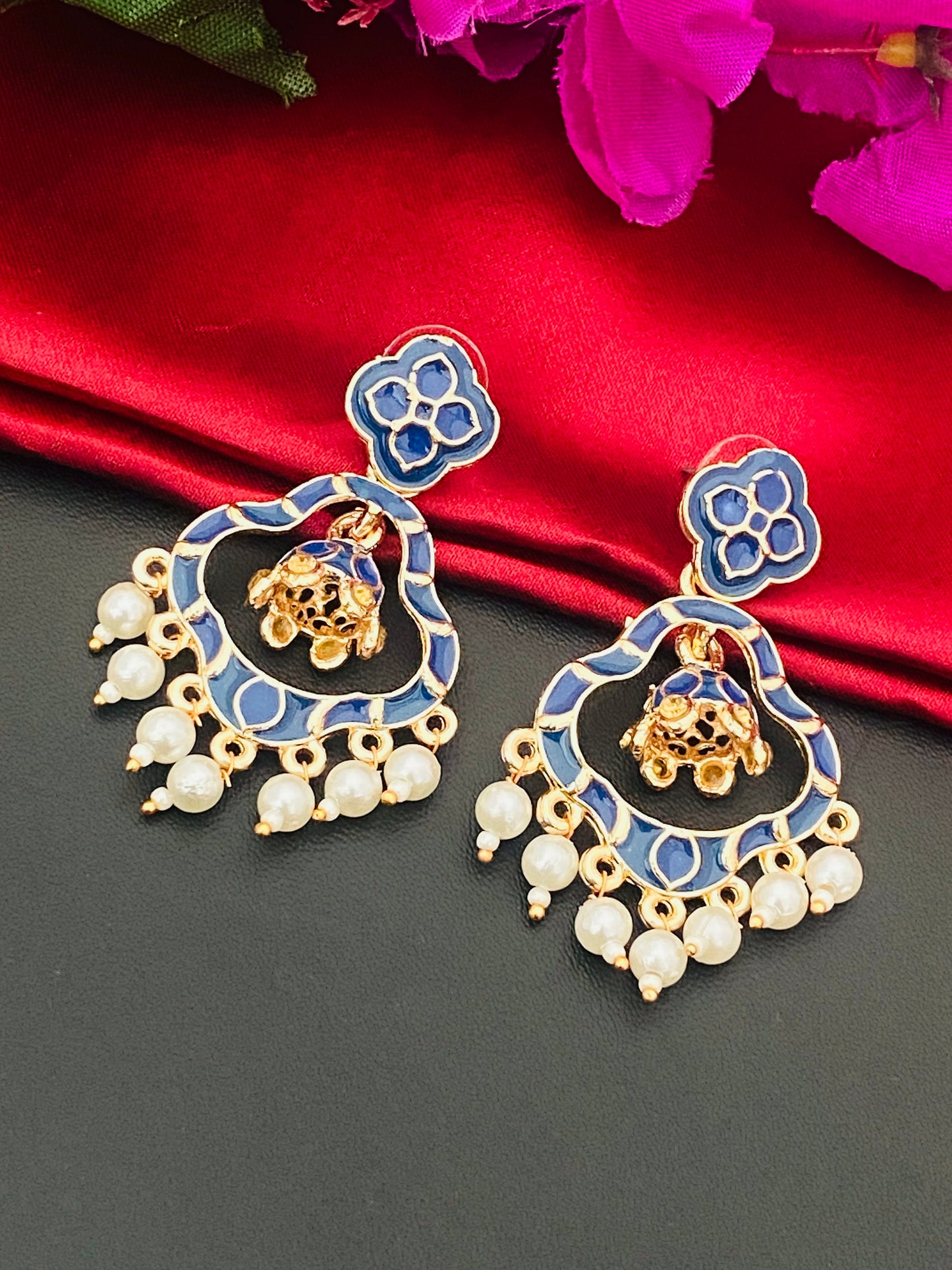 Gorgeous Navy Blue Earrings