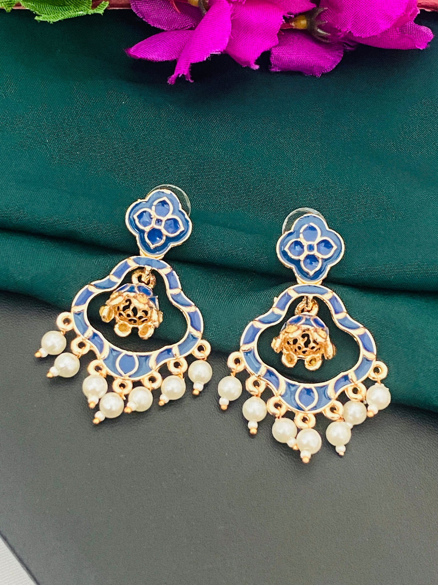 Gorgeous Navy Blue Earrings
