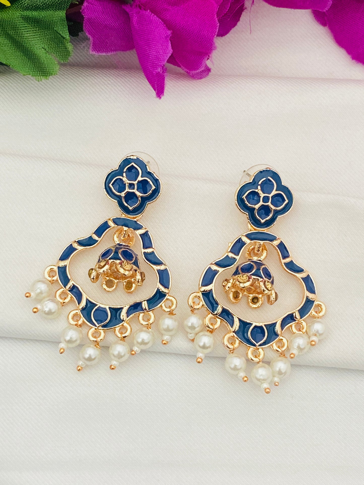 Gorgeous Navy Blue Earrings