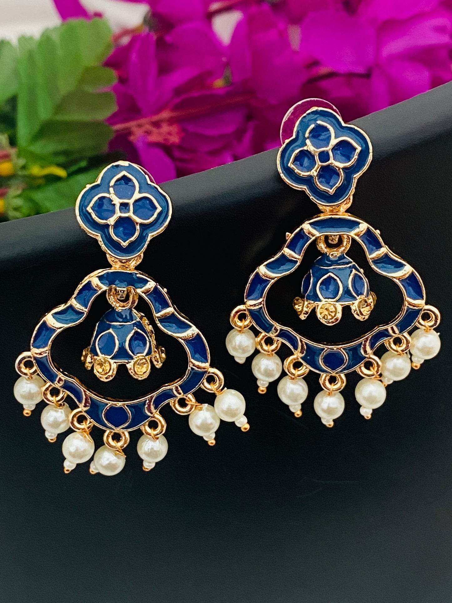 Gorgeous Navy Blue Earrings