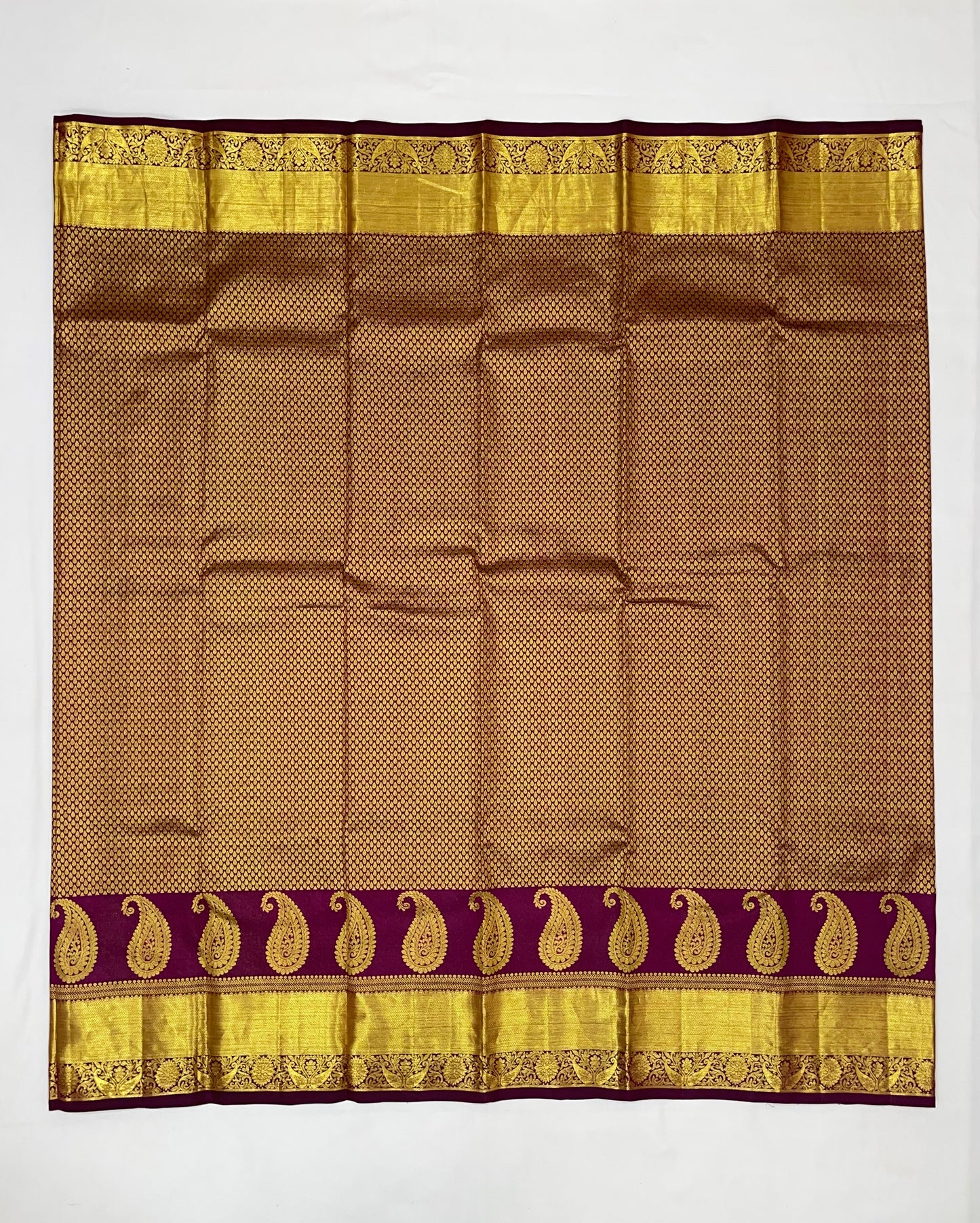 Dark Purple Color Pure Kanchi Silk Saree For Women In Tempe