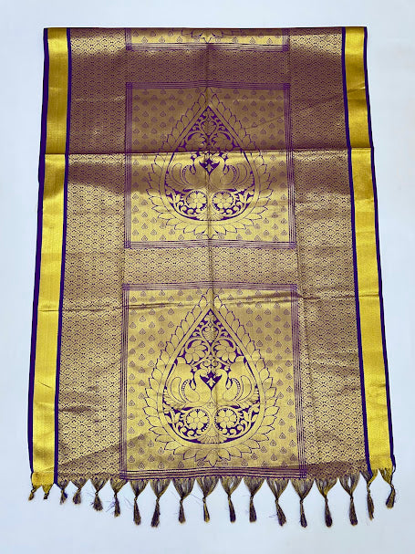 Purple Color Art Silk With Designer Zari Work (Ponnadai) In Mesa