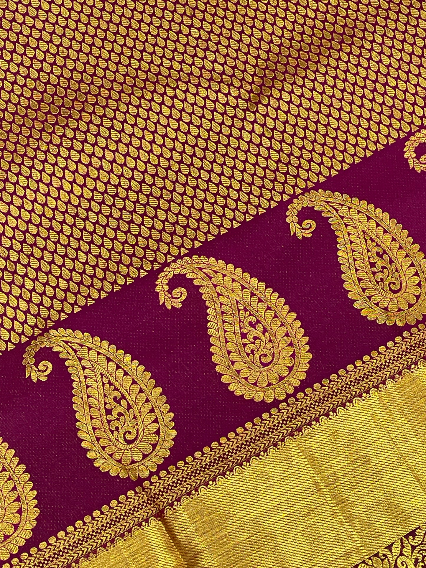 Purple Color Pure Kanchi Silk Saree For Women In Chandler