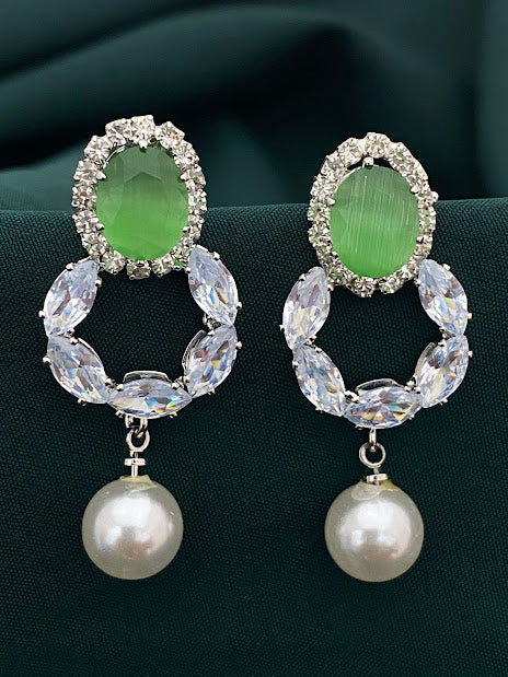 Emerald Stone Earrings In Chandler