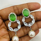 American Diamond Emerald Stone Earrings Near Me