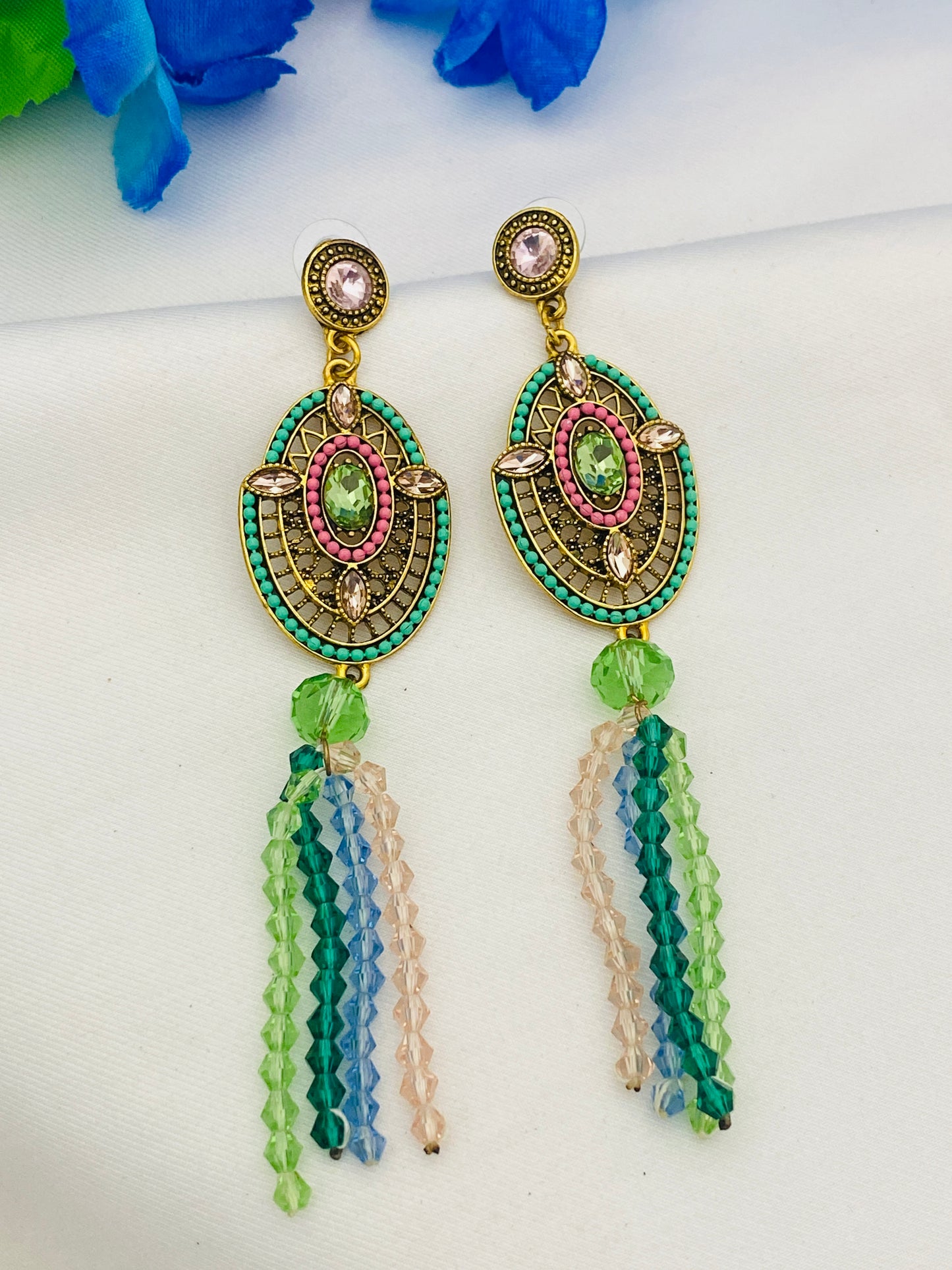 Fancy Green Earrings