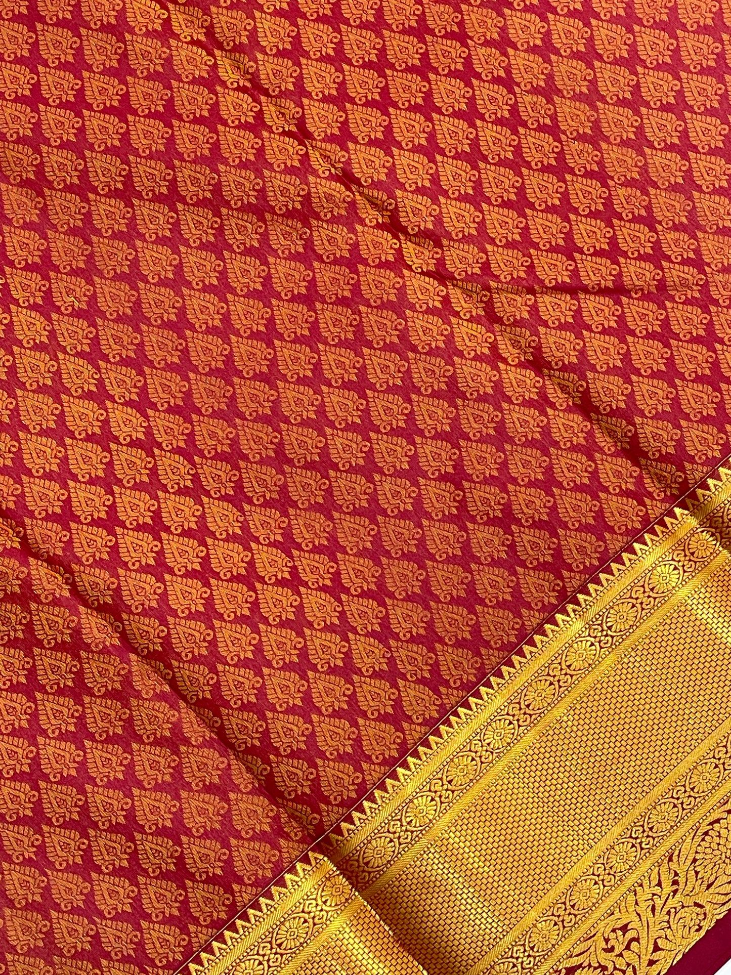 Attractive Maroon Color With Gold Zari Work For Women In Tempe
