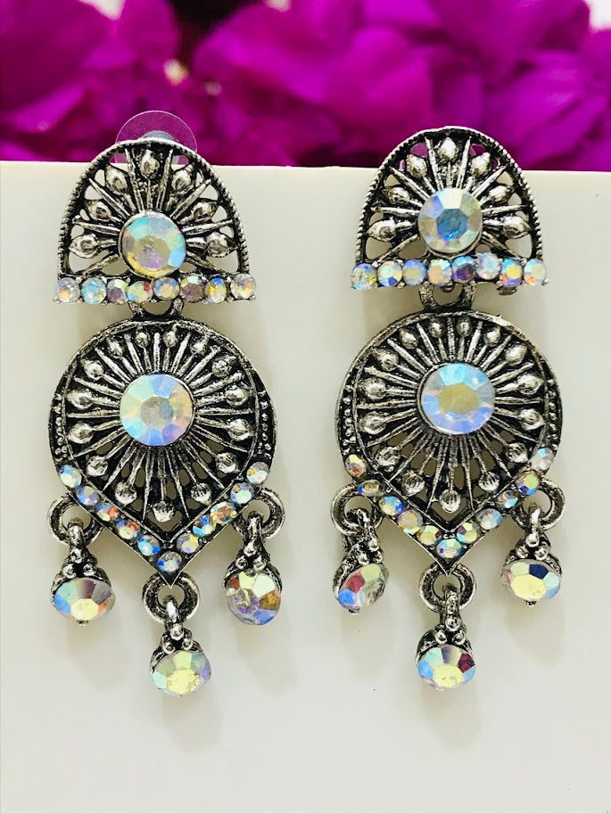 Stone Worked Designed Earrings In Mesa