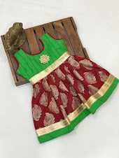 Green Color Zari Work Gown In USA